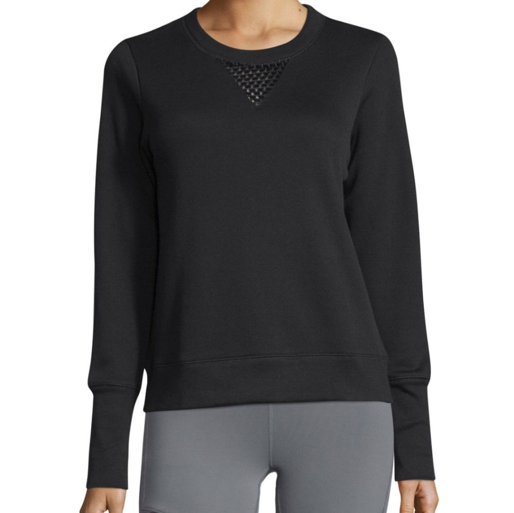 Alo 'Downtown' pullover w/ mesh inset + back panel